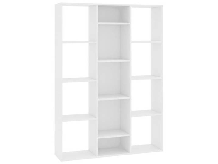 Bibliothèque blanche en aggloméré avec 13 compartiments - XID