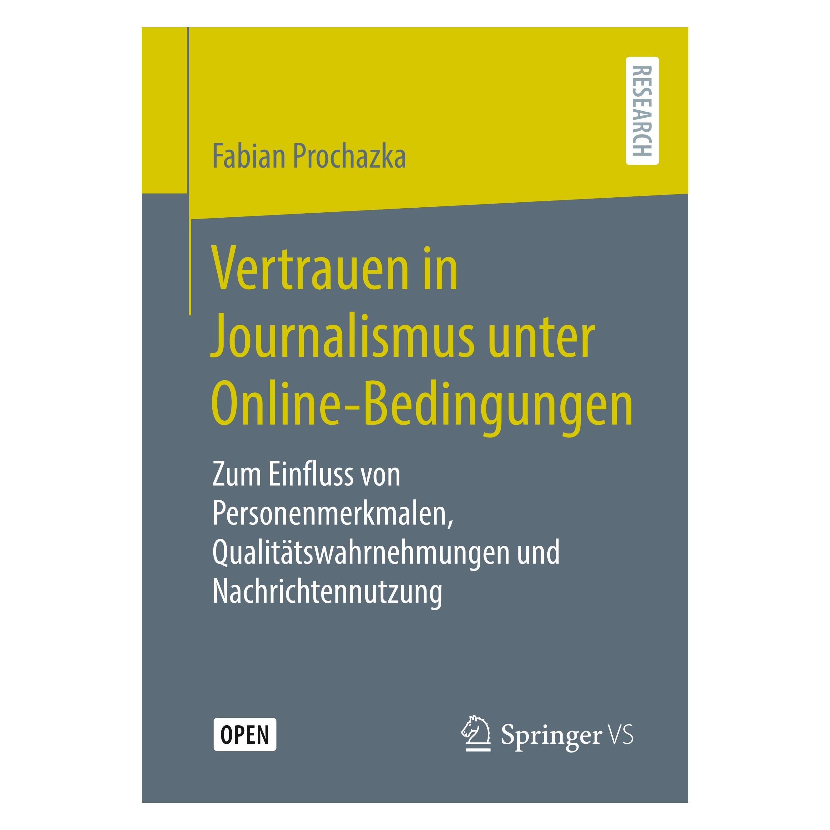 Springer Vertrauen in Journalismus unter Online-Bedingungen (Deutsch, Softcover, Fabian Prochazka) (25456034)