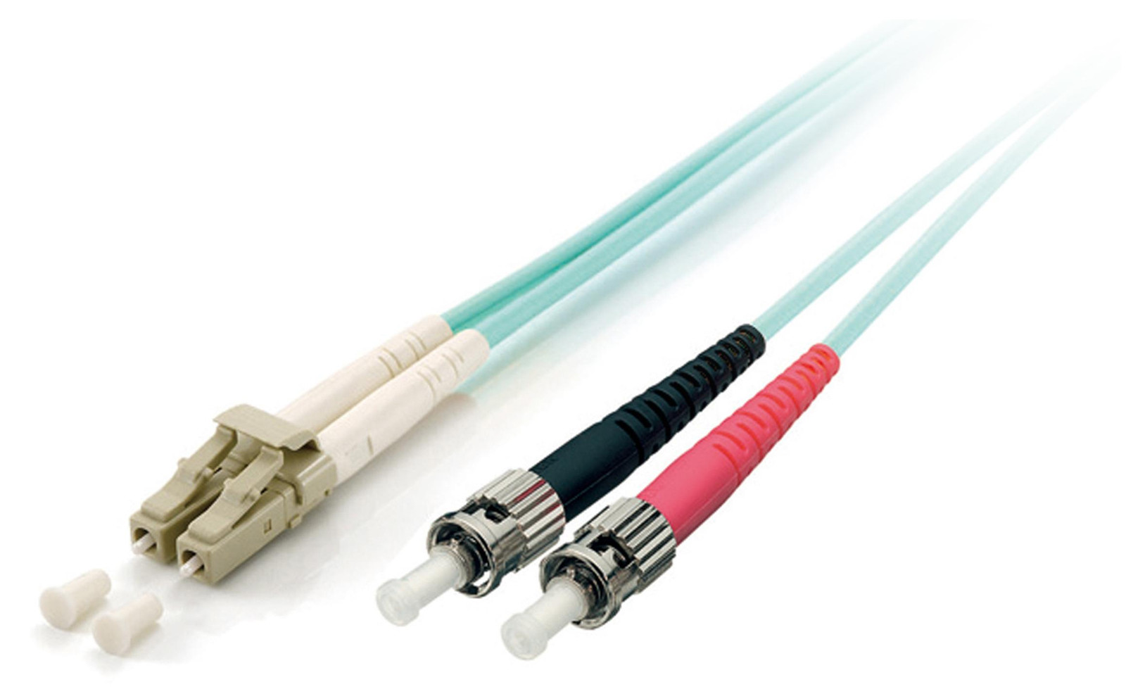 Equip LWL-patchkabel LC naar ST, 15,00 meter, multimode, duplex, OM3, turquoise
