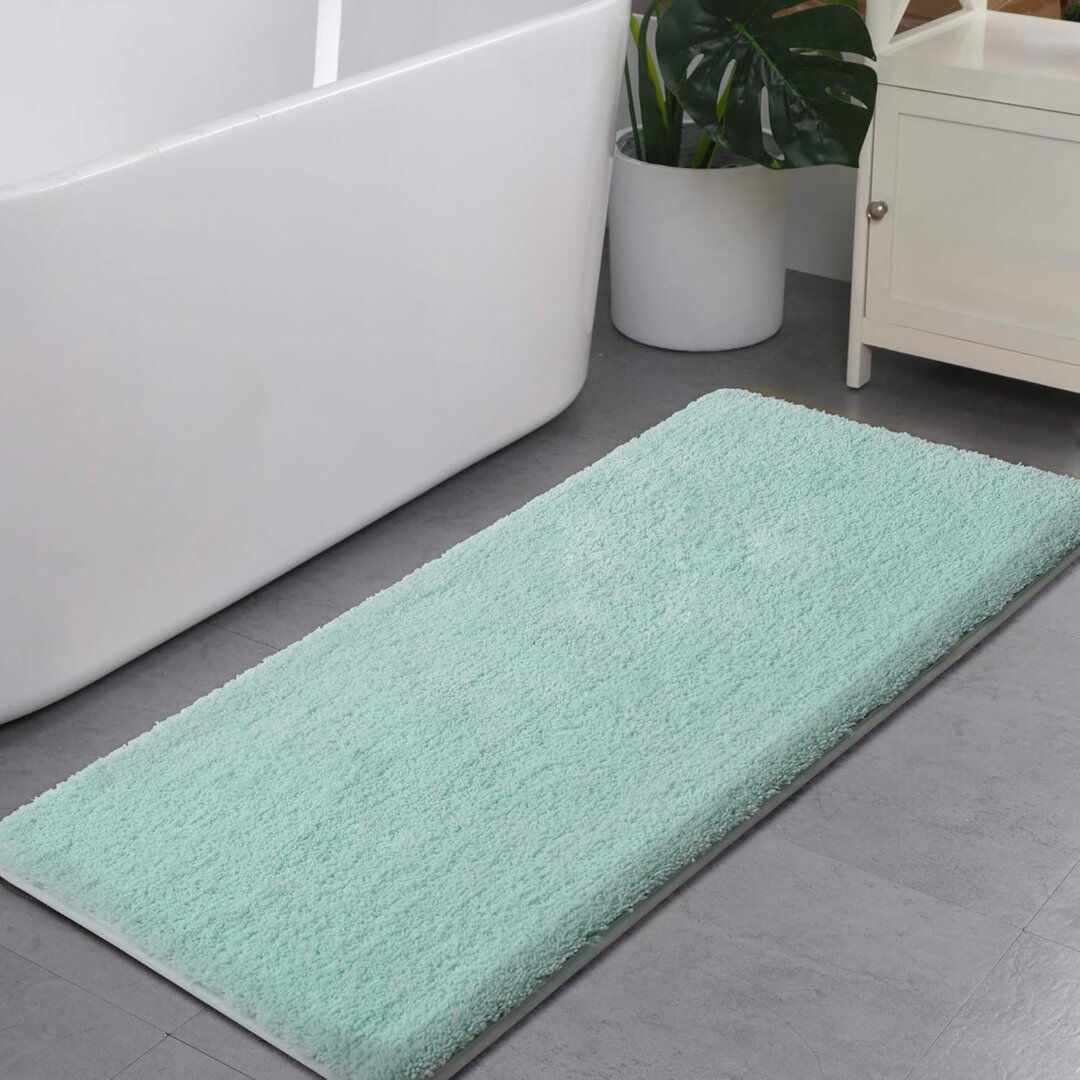 Ebern Designs Rectangle Bath Mat Duck Egg Blue 70cm/120cm