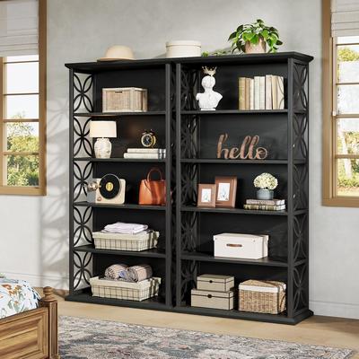 YUZHOU "6-Tier Tall Bookshelf, 71"" Industrial Bookcase"