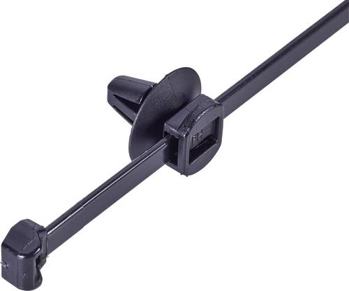 HellermannTyton 150-37791 T50ROS-SFT6,5 16-3 Kabelbinder 200mm 4.60mm Schwarz mit Spreizanker und Teller