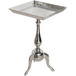 riess-ambiente Beistelltisch TRAYFUL - 55cm silber Aluminium Tablett-Tisch