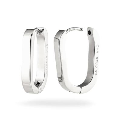 Paar Creolen COPENHAGEN STUDIOS "Schmuck Geschenk Edelstahl Ohrring Hoop", silber (edelstahlfarben), Ohrringe, Damen, Edelstahl