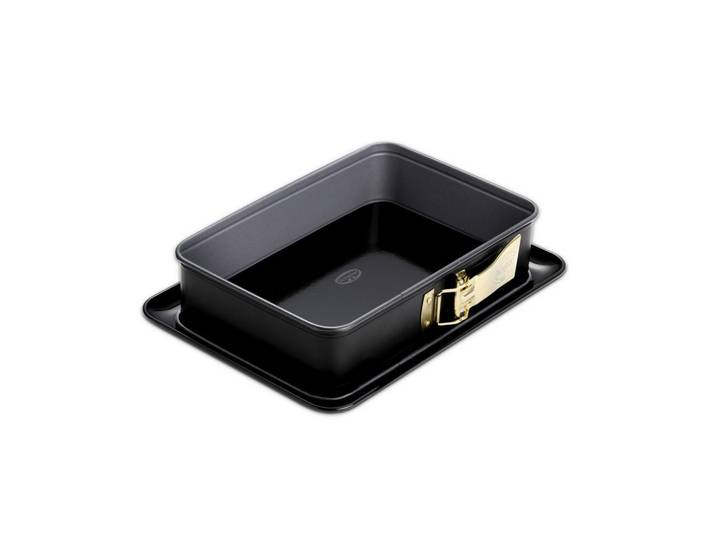 Dr.Oetker Springform Back-Idee Kreativ, Grau, Schwarz, Metall, rechteckig, 18x7x28 cm, antihaftbeschichtet, Backen & Backzubehör, Backformen, Springformen