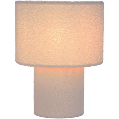 NÄVE Tischleuchte "Fluffy", weiß, 1, Ø 23cm H: 31cm, 1 Stk., Leuchten, fluffiger Plüschbezug, H:31cm D:23cm, Zuleitung mit Kippschalter, E27, Tischleuchte