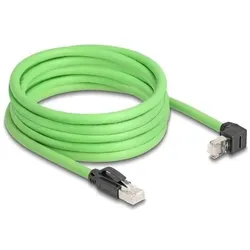 Delock RJ45 Netzwerkkabel Cat.6A Stecker zu Stecker oben gew (SF/UTP, CAT6a, 5 m), Netzwerkkabel