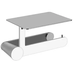 Gessi CONO Toilettenpapierrollenhalter für Wandmontage mit Deckel, 45449031, Farbe: Chrom