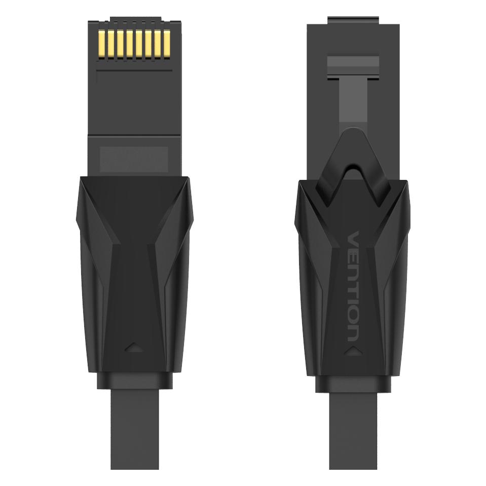 Vention Flat Cat.6 UTP Patch Cable Black (U/UTP, CAT6, 15 m) (IBABN)