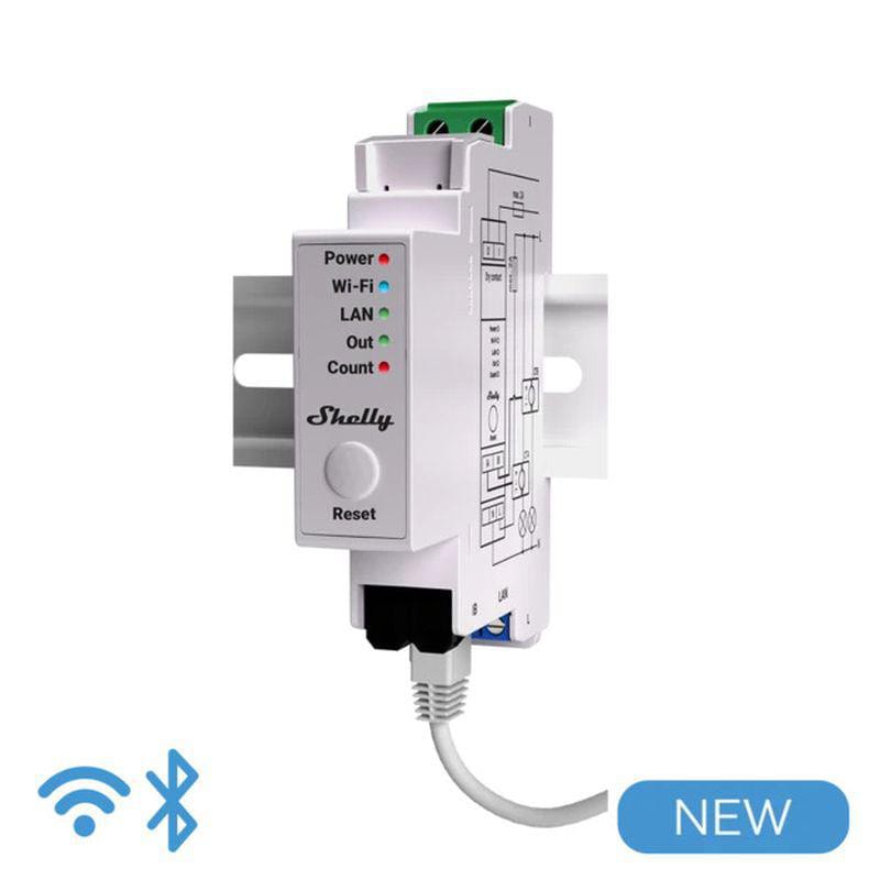 Shelly Pro EM-50 Hutschiene Energie-Messgerät 1 Phase WLAN LAN BT Shelly_ProEM_50A