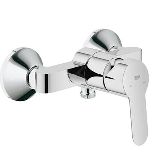 GROHE Duscharmatur BauEdge Brausearmatur, 23333000, verchromt, mit Einhebelmischer, aus Messing, zur Aufputz-Montage