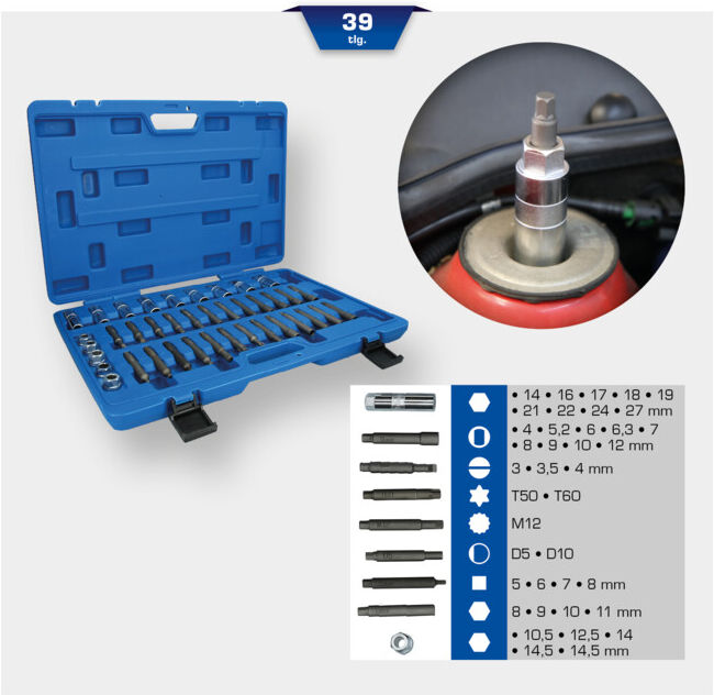 Brilliant Tools Coffret d’outils pour amortisseur, 39 pcs (BT651050)