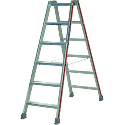 Hymer-Leitern, Leiter + Gerüst, Stufenstehleiter beidseitig 2x4 (Stehleiter, 103 cm)