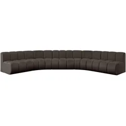 WOHNLANDSCHAFT modulares Sofa Montra-U1 - 490x174x70 cm Braun