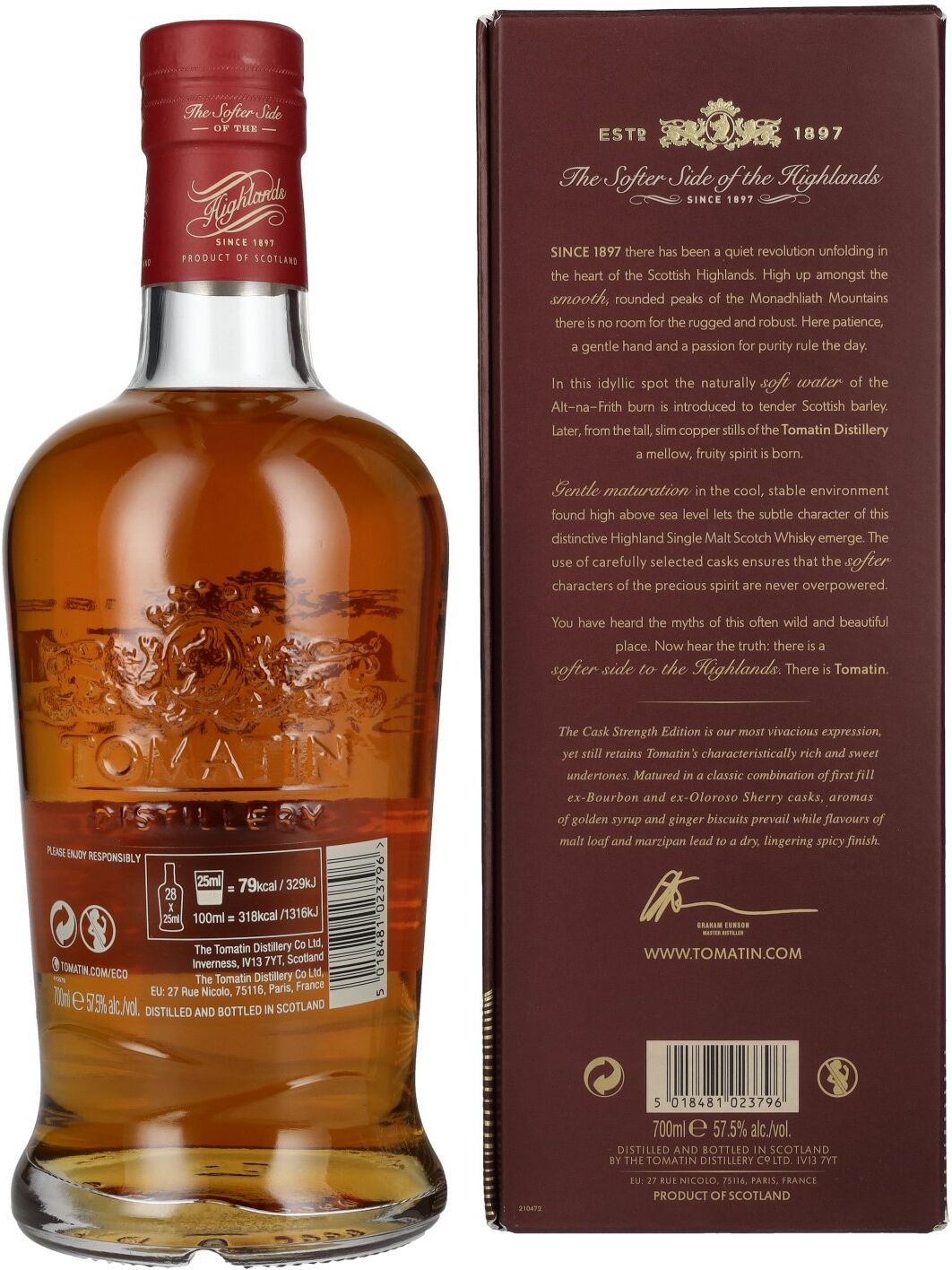 Tomatin Whisky Tomatin Cask Strength Edition 57,5% Vol. 0,7l in Geschenkbox