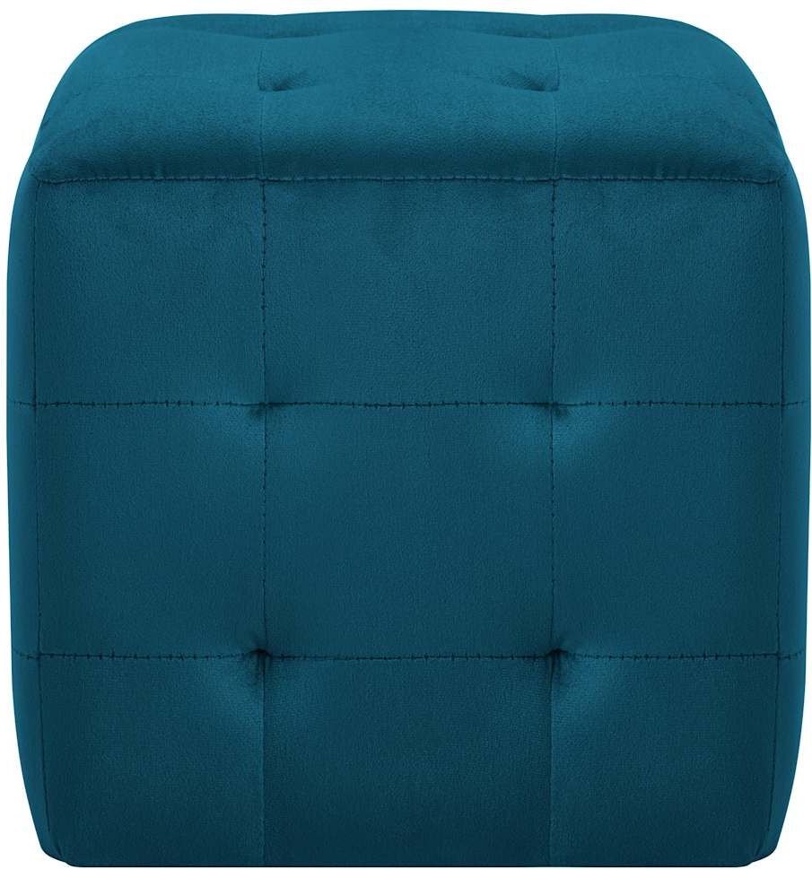 vidaXL 2 pcs Poufs Bleu 30 x 30 x 30 cm Tissu velours