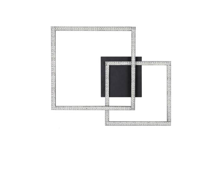 Plafonnier en fer noir 45x45x9cm led intensité variable 54w
