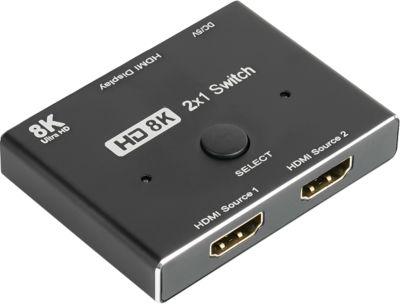 HDMI 2.1 Splitter Good Connections, 2-fach, direktional, bis 8K, inkl. USB-Kabel, schwarz