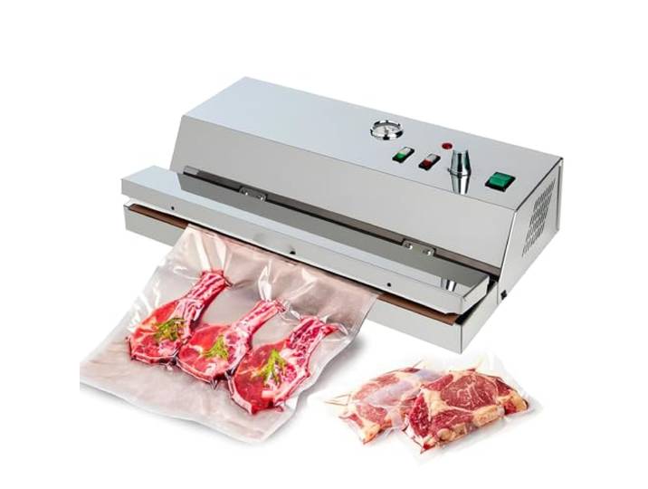 Avilia Vakuumiergerät aus Edelstahl, 37 x 27 x 11 cm, 200 W, LED-Anzeigen, Vakuumfunktion und Schutz vor Flüssigkeiten, Lötstab 32 cm, 2 Modi automatisch und manuell