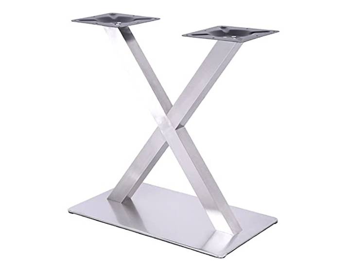 UESUENYENS Edelstahl Tischbeine Tischgestell,Möbelkufen Metall Tischbeine, 72cm“X” Form /70cm“V” Form Tischkuven Hairpin Legs Tischfuß Tischuntergestell (X-Form, 72cm)