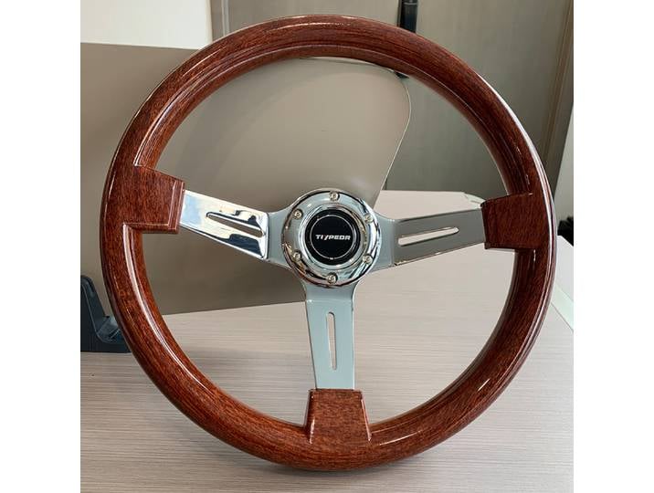 Volant universel à disque profond ABS 14 lignes, volant modifié à Grain de bois