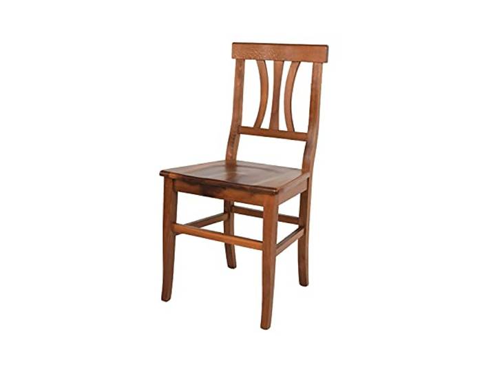 t m c s Tommychairs - Stühle Artemisia für Küche und Esszimmer, robuste Struktur und Sitzfläche aus lackiertem Buchenholz im antike Walnussfarbe