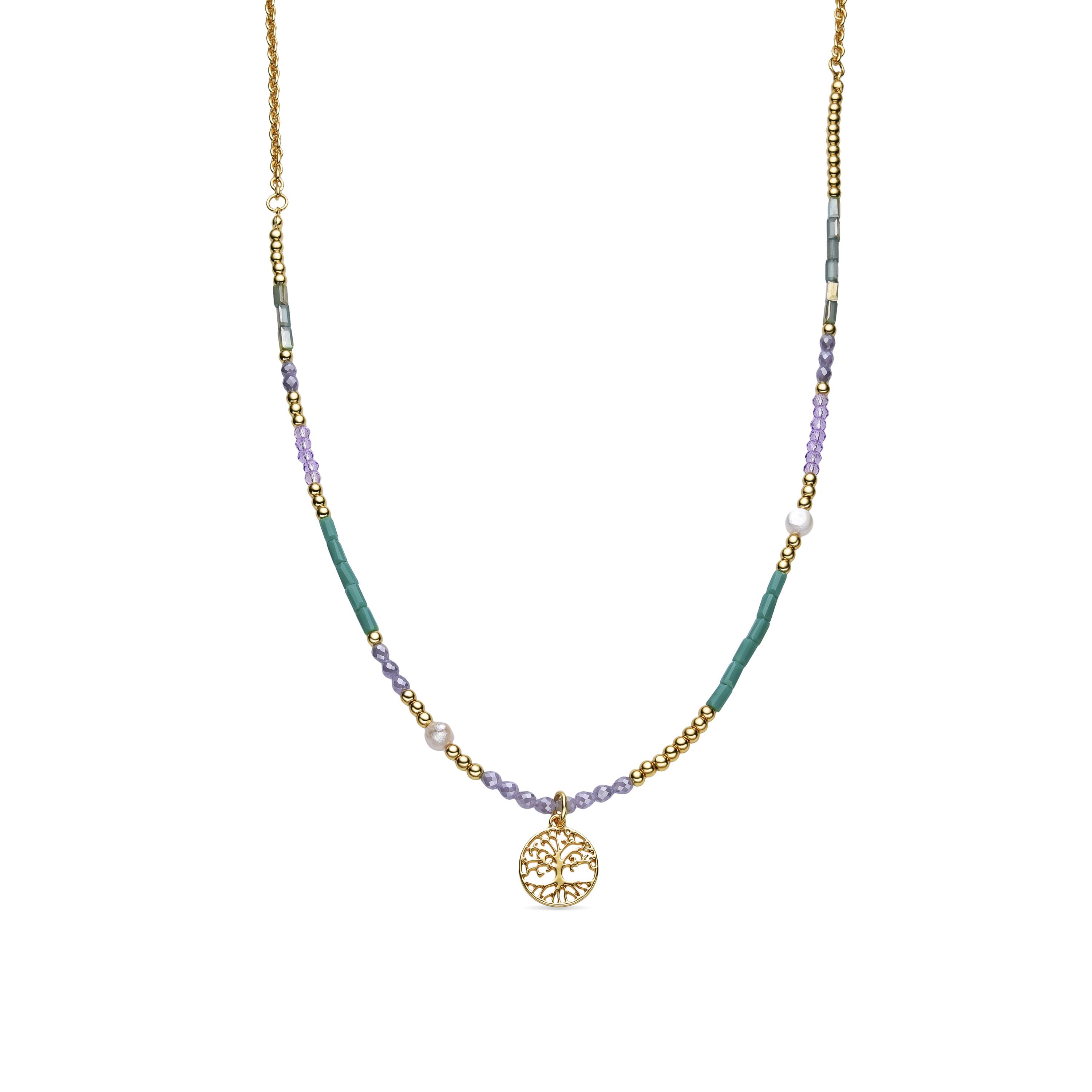 Luxenter Halskette mit blauem Kristall 18k goldfarben - Zorsi