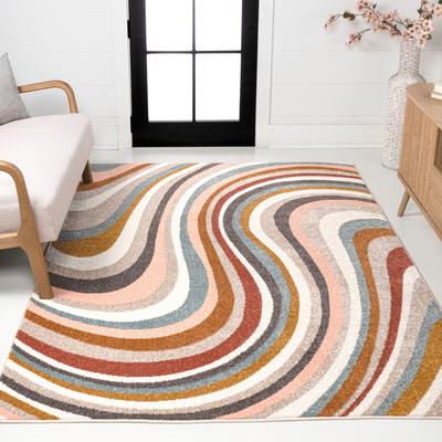 JONATHAN Y Prism Abstract Swirl Area Rug