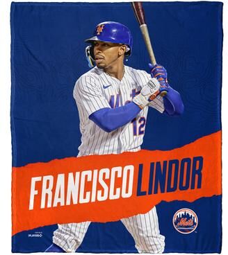 MLB Player New York Mets Francisco Lindor Silk Touch Throw Blanket