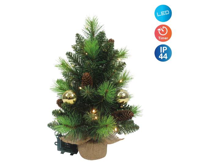 Künstlicher Weihnachtsbaum mit Beleuchtung und Kugeln 45 cm Tannenbaum 5307917