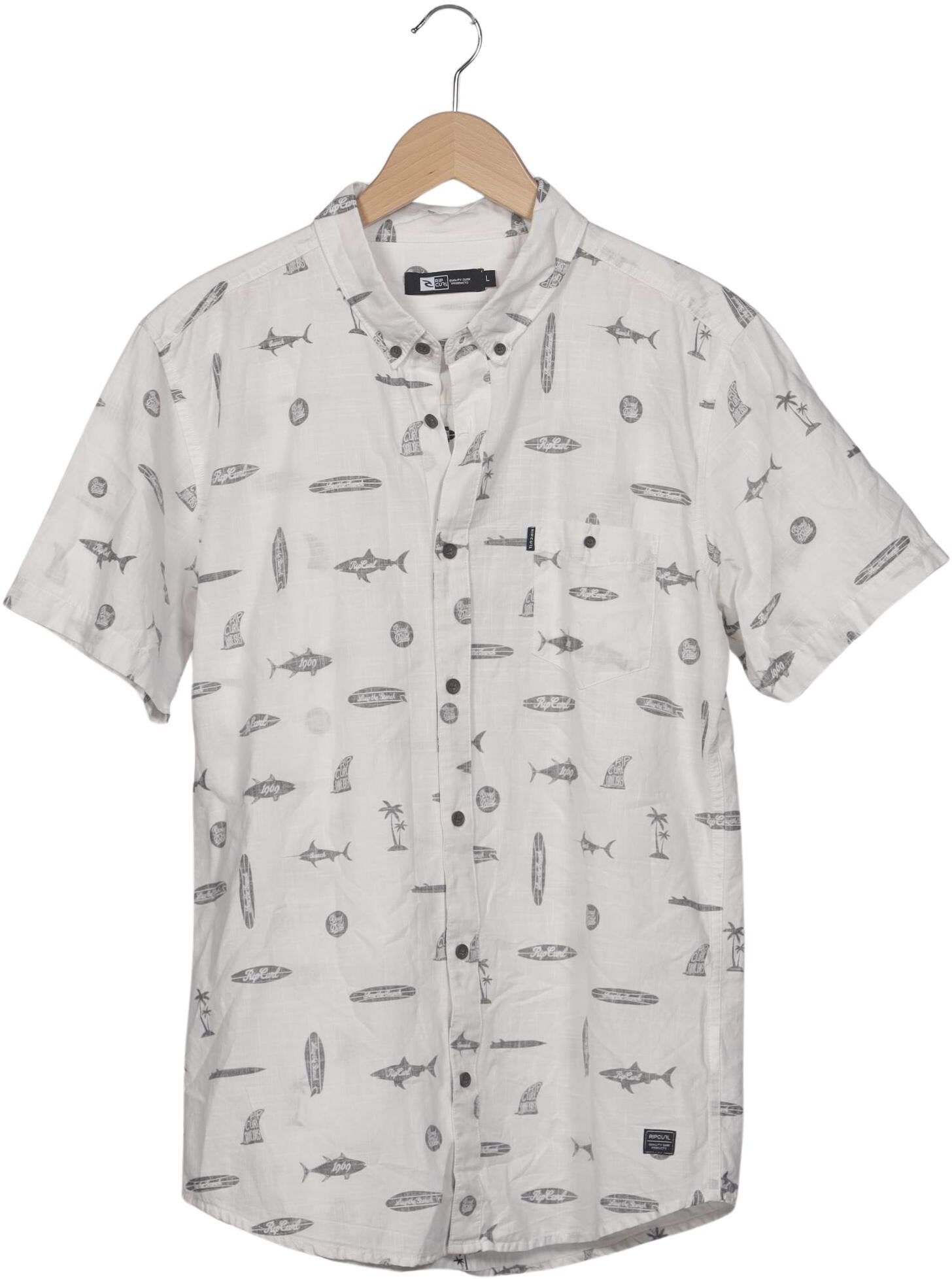 RIP Curl Herren Hemd, Mehrfarbig, Gr. L, Baumwolle - Second Hand
