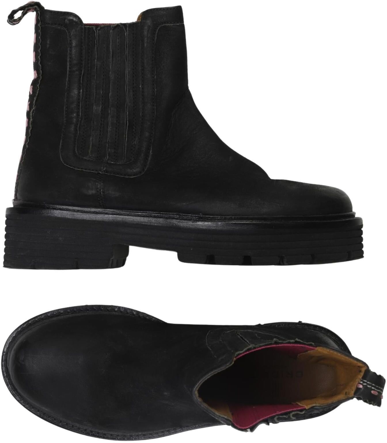 Crick IT Damen Stiefelette, Schwarz, Gr. EU 38, Leder - Second Hand