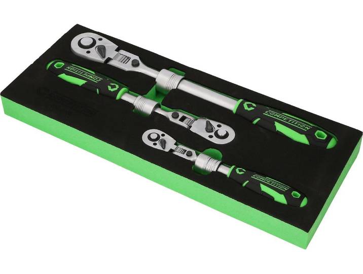 Jeu de cliquets télescopiques COMPETITION\, 3pcs\, 1/4\ +3/8\ +1/2\ - KS Tools - 512.0103 COMPETITION
