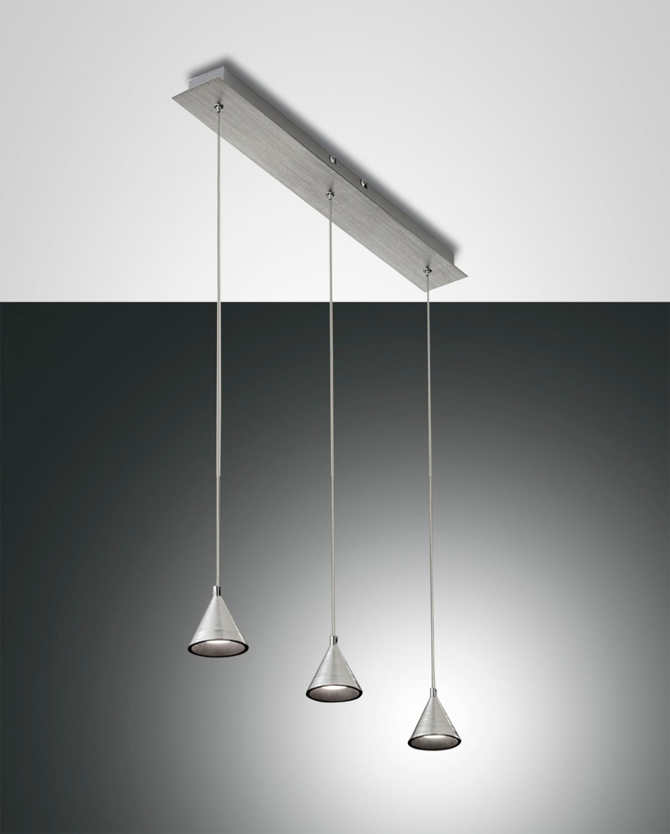 Fabas Luce 3er-LED-Pendelleuchte DELTA 65cm Alu 3443-47-212 8019282099482