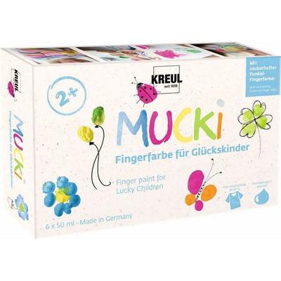 KREUL MUCKI Fingerfarbe für Glückskinder 6er Set 50 ml