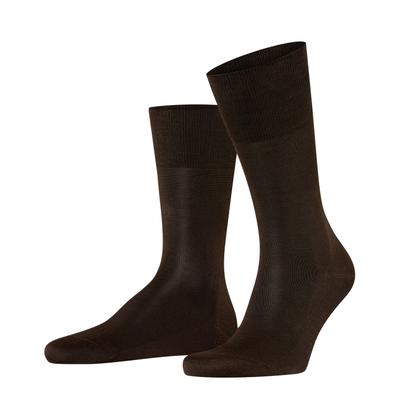 Socken FALKE "Tiago", Damen, Gr. 47-48, braun (5930, braun), Obermaterial: 93% Baumwolle, 5% Polyamid, 2% Elasthan, unifarben, Socken Socken, mit feinem, gleichmäßigem Maschenbild
