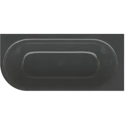Bette BetteSilhouette Badewanne Eck Sonderform Lux Oval V, 1850x850x450 mm, Midnight, glasierter Titan-Stahl