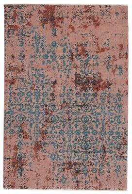 Vibe Zea Trellis Pink/ Teal Area Rug