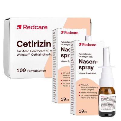 Redcare Cetirizin Fair-Med Healthcare + Xylo 0,1% Nasenspray Doppelpack 1 St Set