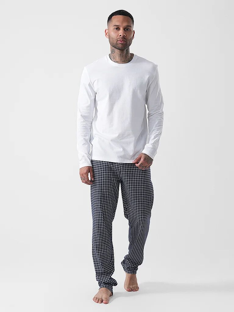 MEY Pyjamashirt RELAX TUNED weiß weiss   L M