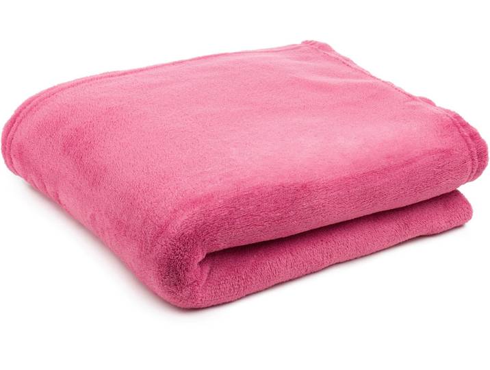 Plaid GÖZZE Color , rosa (altrosa), B:150cm L:200cm, Polyester, Wohndecken, Plaid, in schlichten Unifarben, Kuscheldecke