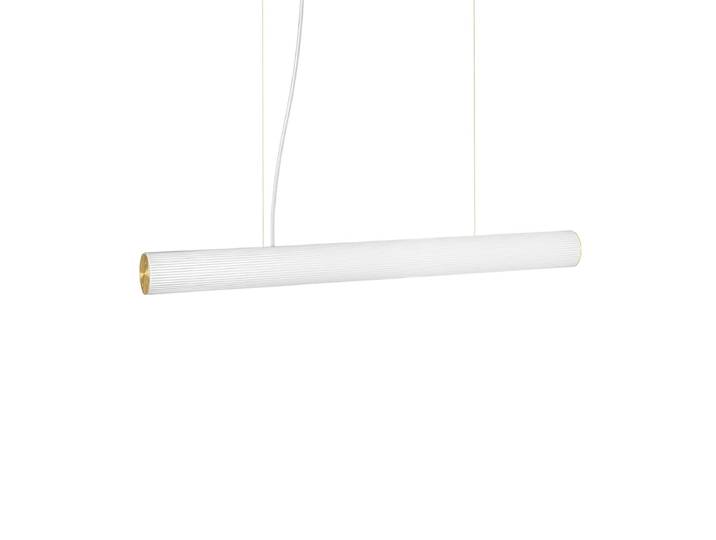 Ferm Living - Vuelta II LED Pendelleuchte, 100 cm, weiss / Messing