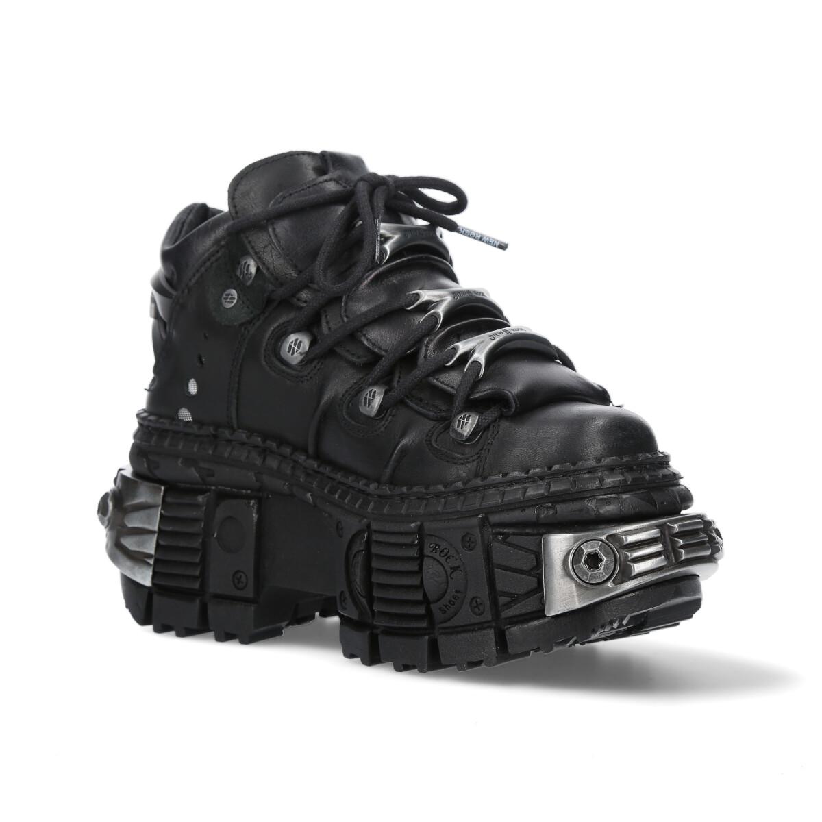 New Rock Leder-Plateau-Stiefeletten-WALL106-S10