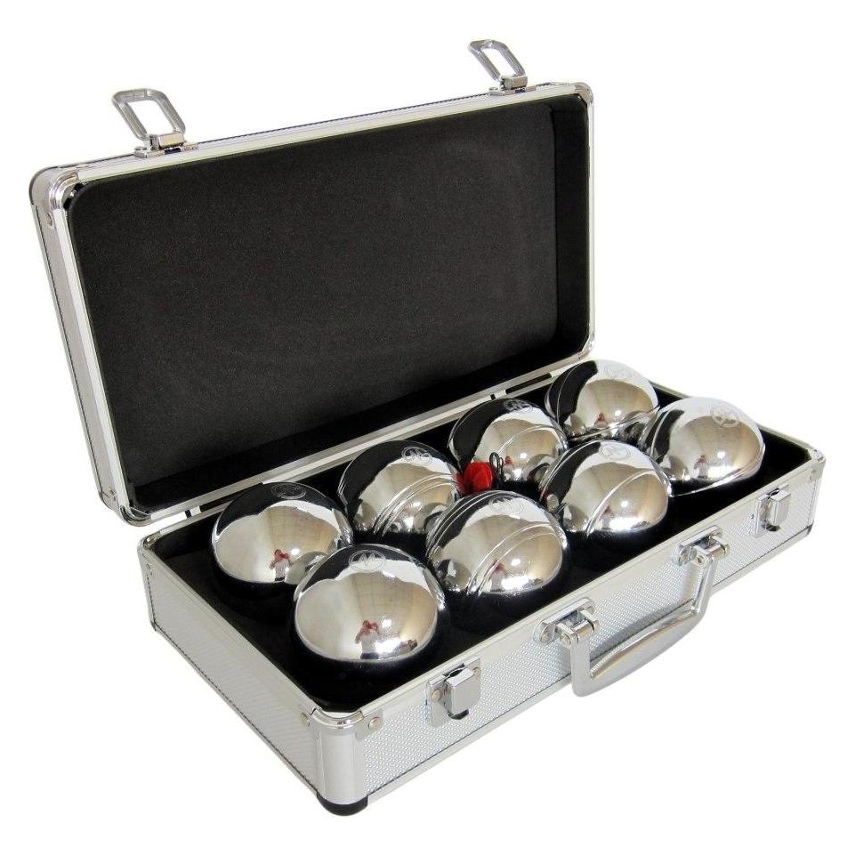 Master Gra W Boules Petanque Set mit 8 verchromten Kugeln im Aluminiumkoffer (70391881)