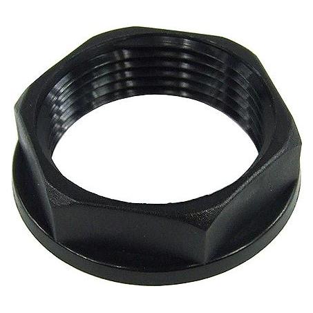 Aquatuning Kunststoffmutter für Durchführung M25 schwarz mit Kragen, (ID 25mm, 10mm) (EPN350/M25x1.5)