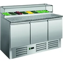 Esmeyer 1 x SARO Pizzatisch mit Glasaufsatz Modell PS 300 G
