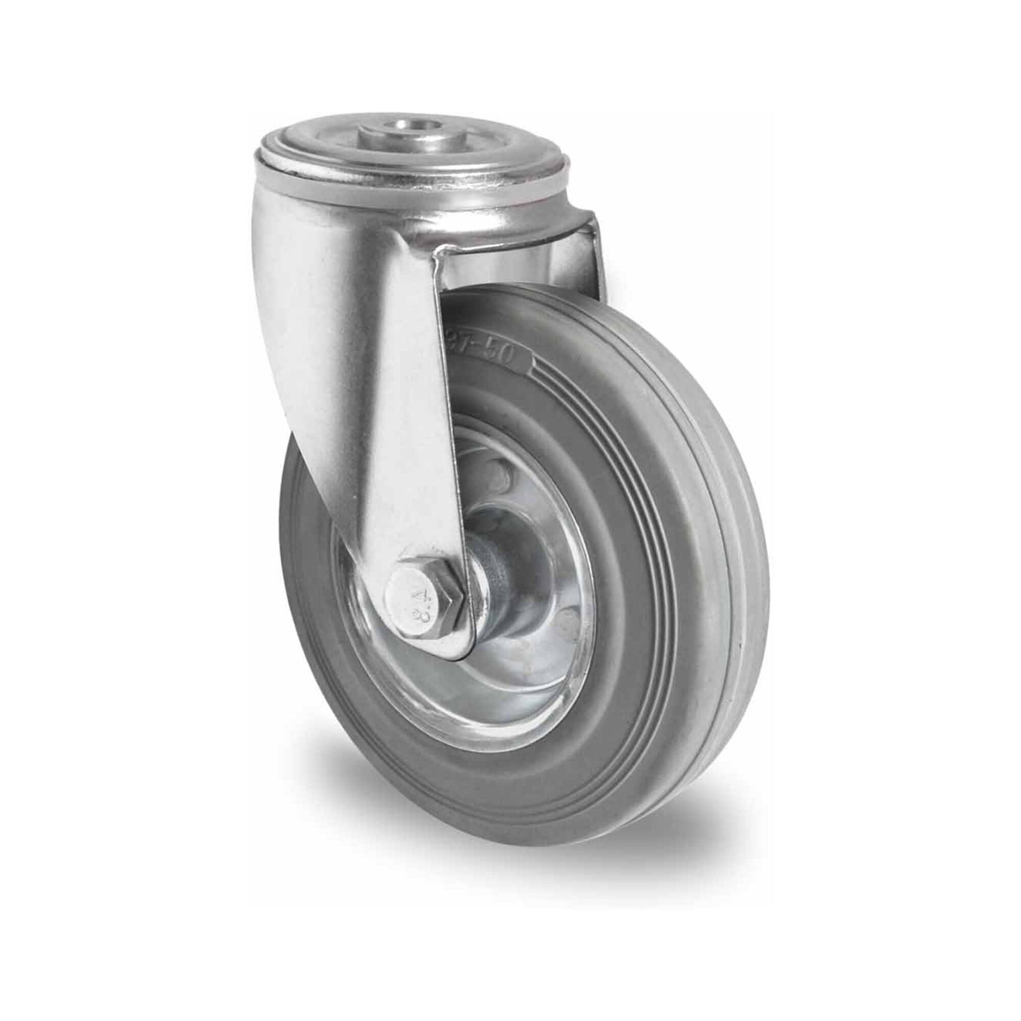 CASCOO Rückenlochlenkrolle ø 125 mm Serie SWR2 Rollenlager (HBH85W0125SWR2R0N)