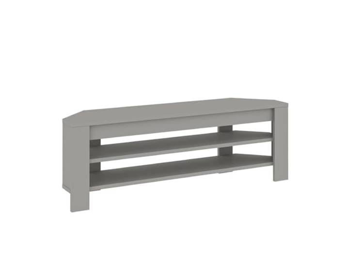 Moderner Grauer TV-Ständer, 120 cm 100% melaminbeschichtete Spanplatte, 18 mm stark Wandmontage mit Mehreren Ablagen, stilvoll und funktional