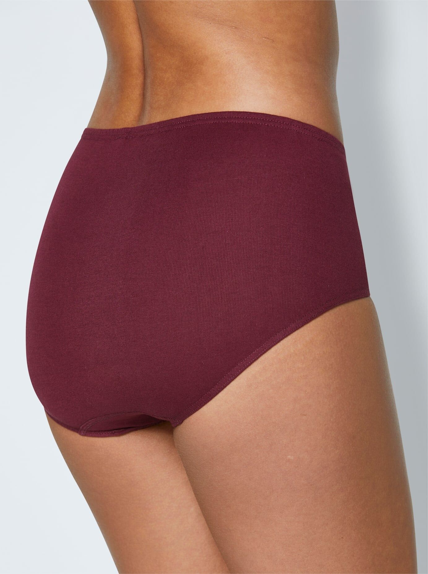 Taillenslip NINA VON C., Damen, Gr. 52, 2 Stk., rot (bordeaux), 100% Baumwolle, Unterhosen Taillenslip bordeaux 52, 2 Stk.
