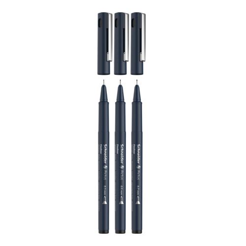 Schneider Pictus Fineliner-Set schwarz, 3 St.